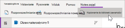 Wybierz pozycję Kopiuj do biblioteki zawartości.