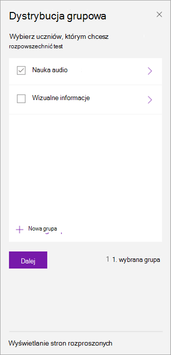Zaznacz pole wyboru obok grupy.