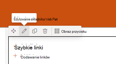 Zrzut ekranu składnika Web Part.