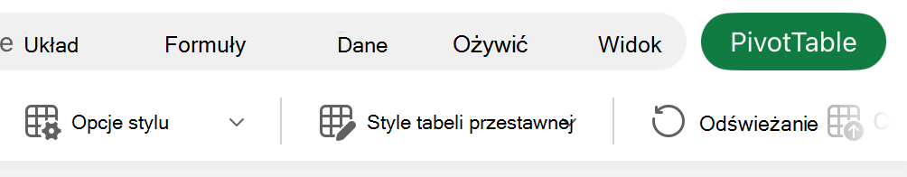 Przycisk Opcje stylu na tablecie iPad