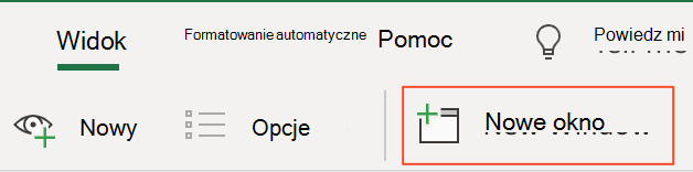 Ikona przycisku Nowy na karcie Widok na wstążce
