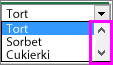 Wyświetlany jest pasek przewijania.
