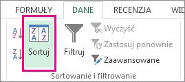 Przycisk Sortuj