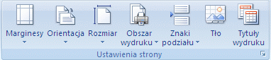 Obraz Wstążki programu Excel