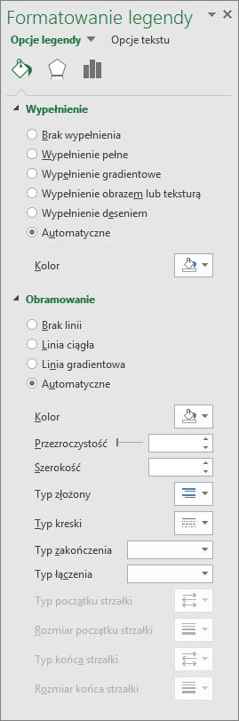Format Legend border task pane