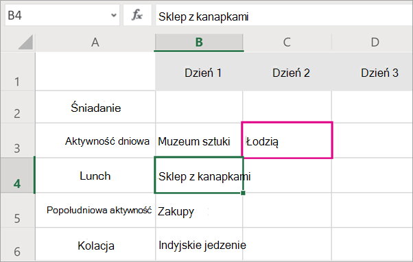 Podczas edytowania w czasie rzeczywistym możesz sprawdzić, kto jest z Tobą w pliku.
