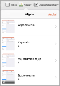 Menu Zdjęcia
