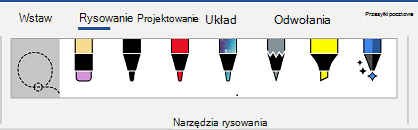 Karta Narzędzia do rysowania na wstążce programu Word.
