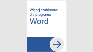 Więcej szablonów dla programu WordWięcej szablonów programu