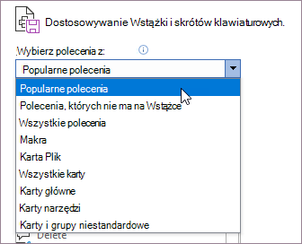 Wybieranie poleceń