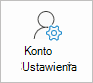 Przycisk ustawienia konta programu Outlook