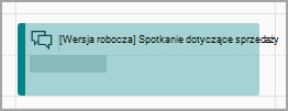 Wersja robocza spotkania sprzedaży z Calendar