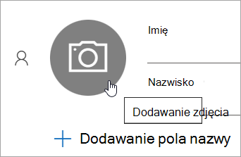 Zrzut ekranu przedstawiający opcję dodawania zdjęcia kontaktu