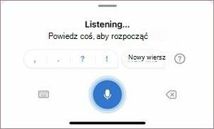 Rozpocznij dyktowanie