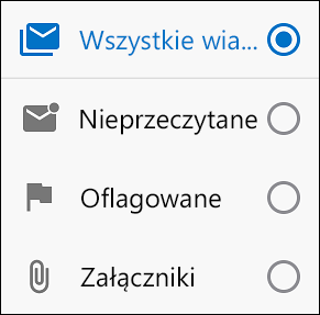 Wybierz sposób filtrowania wiadomości