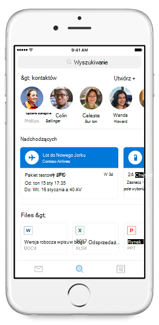 Wyszukiwanie w aplikacji Outlook Mobile