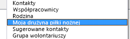 Nowa książka adresowa jest wyświetlana w oknie dialogowym Książka adresowa na liście rozwijanej Książka adresowa.