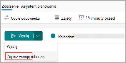 Kalendarz programu Outlook