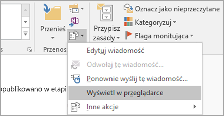 Wybierz pozycję Wyświetl w przeglądarce.