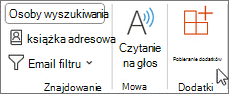 Na wstążce wybierz pozycję Pobierz dodatki.