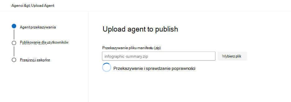 Zrzut ekranu przedstawiający wyniki sprawdzania poprawności pakietu w Centrum administracyjne platformy Microsoft 365.