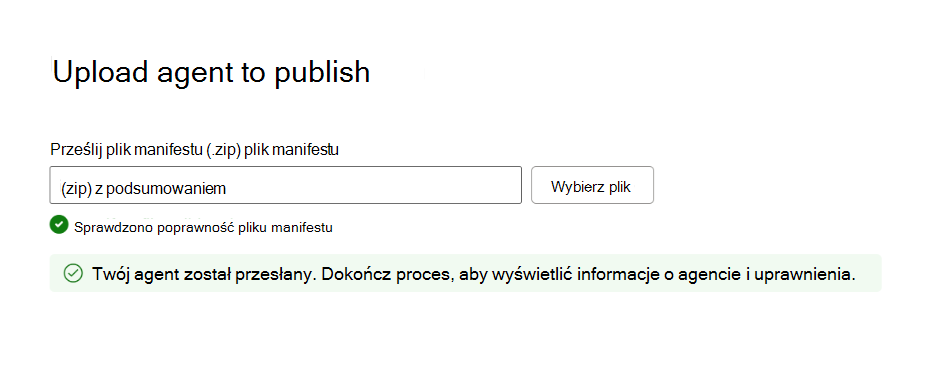 Zrzut ekranu przedstawiający szczegóły pomyślnego sprawdzenia poprawności pakietu.