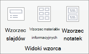 Polecenie Wzorzec slajdów w grupie Widoki wzorców