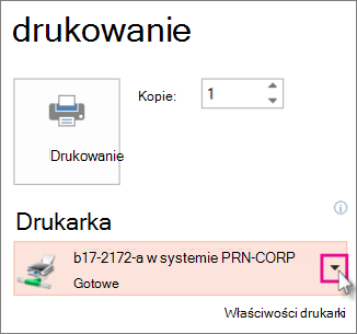 Wybieranie drukarki