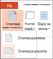 Menu Orientacja materiałów informacyjnych