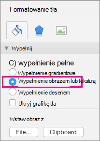 Pozycja Formatuj tło w programie PowerPoint dla komputerów Mac