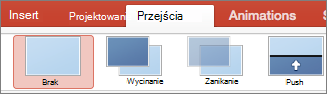 PowerPoint dla komputerów Mac Transitions