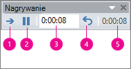 Pole chronometrażu nagrania w programie PowerPoint