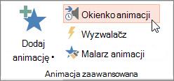 Otwieranie okienka animacji