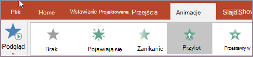 Wybieranie animacji