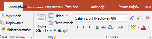 Zakreślacz tekstu na wstążce w programie PowerPoint.