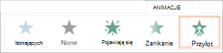 Wybieranie efektu animacji