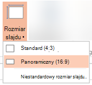 Rozmiar slajdu