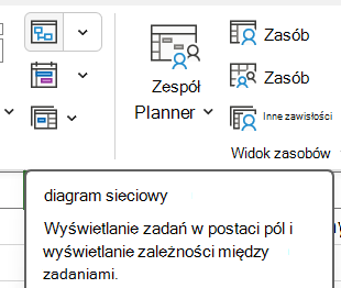 Obraz przycisku Diagram sieciowy na karcie Widok.