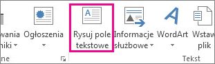 Rysowanie pola tekstowego