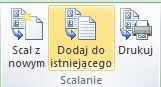 Dołączanie wykazu seryjnego do istniejącej publikacji