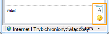 Przyciski formatowania wiadomości błyskawicznych