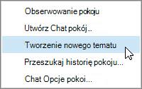 Tworzenie nowego kanału tematu