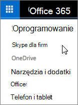 Lista programów Office 365 z programem Skype dla firm