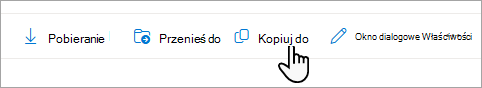 Polecenie Kopiuj do na pasku zadań.