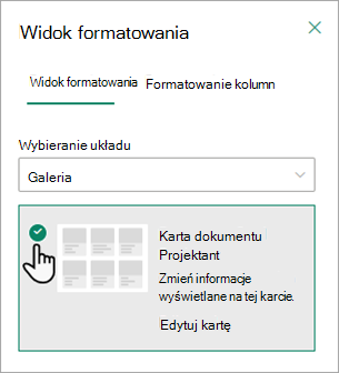 Przy użyciu Designer Karta dokumentu można zmieniać informacje wyświetlane na każdej karcie.
