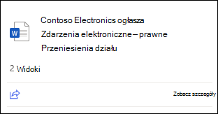 Skondensowana karta pliku