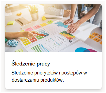 zrzut ekranu przedstawiający wybieranie śledzenia pracy szablonu listy