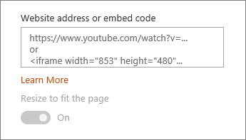 Wklejanie adresu URL klipu wideo lub kodu osadzania w polu