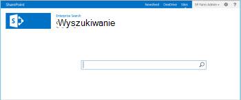 Szablon witryny wyszukiwania w przedsiębiorstwie