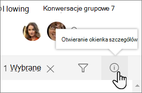 Zrzut ekranu przedstawiający okienko szczegółów listy